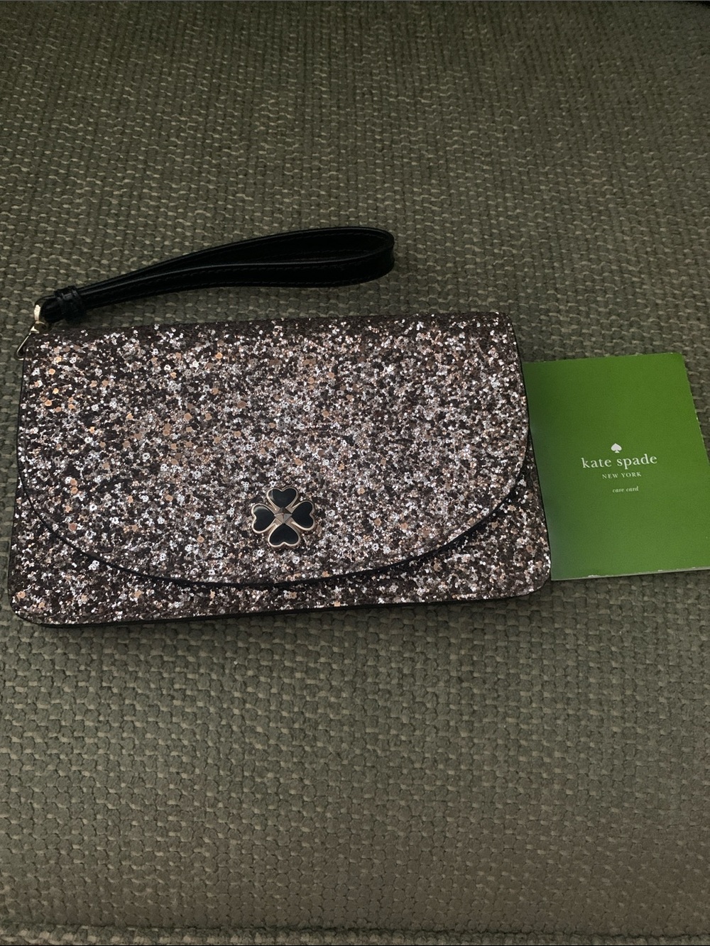 Kate Spade Odette Glitter Wristlet Wallet NWOT